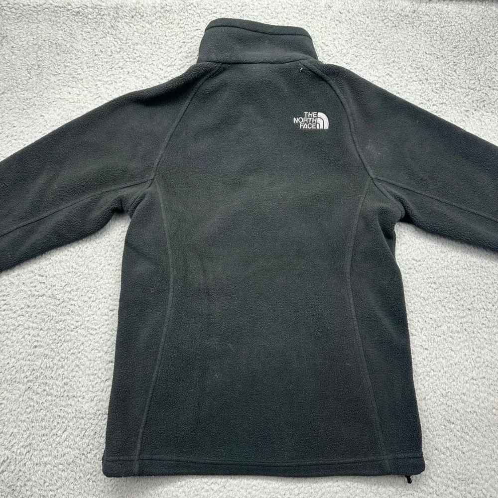 The North Face T201 F13‎ Womens Small Full Zip Black Poly Fleece Jacket CR04JK3